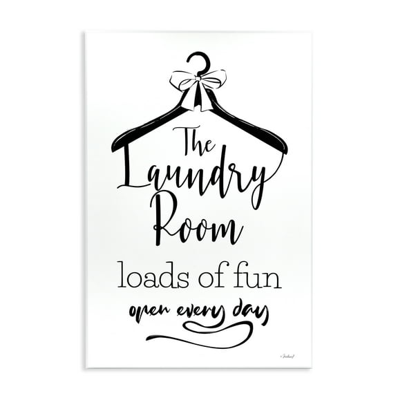 Stupell Industries Laundry Room with Hanger Bath & Laundry Painting Unframed Art Print Wall Art, 10 x 15