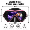 thumbnail image 5 of Atphfety Adult Swimming Mask Goggles with Nose Cover Diving Scuba Snorkel Mask for Men Women, 5 of 7
