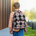thumbnail image 5 of Uemuo Heart Black Buffalo Plaid Gingham Printed Student Durable Water-resistant Backpack,Travel Backpack,Outdoor Activities Backpack, Laptop Backpack, Multi-compartment Backpack, 5 of 5