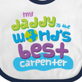 thumbnail image 4 of Inktastic Carpenter Daddy for Son Boys Baby Bib, 4 of 4
