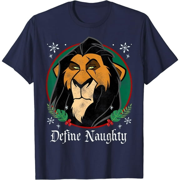 The Lion King Scar Snow Holiday Christmas DTG Print Unisex T-Shirt