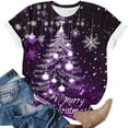 thumbnail image 4 of Ailaofu Cute Xmas Tree Graphic Tees for Women Trendy Short Sleeve Ugly Christmas T Shirts Trendy Holiday Christmas Tops, 4 of 5