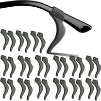 LQQBOX Eyeglass Ear Grips - 20 Pairs Glasses Anti-Slip, Comfortable Silicone Elastic Eyeglasses Temple Tips Sleeve Retainer, Prevent Eyewear Sunglasses Spectacles Glasses Slipping (Black)