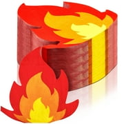 Henoyso 100 Pcs PriNst Fire Napkins 6. 5 Inch Flame Napkins Disposable Paper for Firefighter Theme Fire Truck Birthday Pentecost Fireman Graduation Bonfire Survivor Camping BBQ Party Supplies