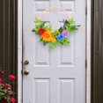 thumbnail image 4 of Xihbxyly Corona de Cuentas de Madera, Anillo Floral de Primavera y Verano, Delicada Decoración para Puerta de Hierro, Adorno de Pared para Exteriores, Vibrante Acento para El Hogar, Perfecto para El, 4 of 7