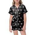 thumbnail image 2 of ZTKWD Valentine's Day Girls Womens Pajamas, Satin Silky Pjs Set Kids 2Pcs Button-Down Nightwear Sleepwear Gift Home Love Heart, 2 of 4