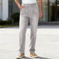thumbnail image 3 of Goodtrade8 Women's Fashion Solid Color Elastic Waist Pockets Length Pants False Jeans, 3 of 7