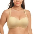 thumbnail image 2 of Wingslove Women's Strapless Full Figure Bra Underwire Multiway Contour Plus Size Bra Nude 42B, 2 of 16