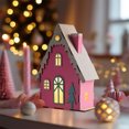 thumbnail image 2 of LED Light Up House and Paint Kit, 6.4 x 10 x 3.7 Inch, Wooden Decoration, Unisex,Christmas, 2 of 12