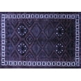 thumbnail image 1 of Ahgly Company Machine Washable Indoor Rectangle Persian Blue Traditional Area Rugs, 8' x 12', 1 of 4