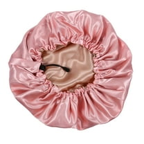 UPKOCH Women Shower Cap Pink Satin 1Pack 13x13in