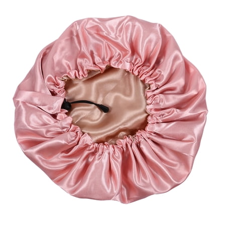 UPKOCH Women Shower Cap Pink Satin 1Pack 13x13in