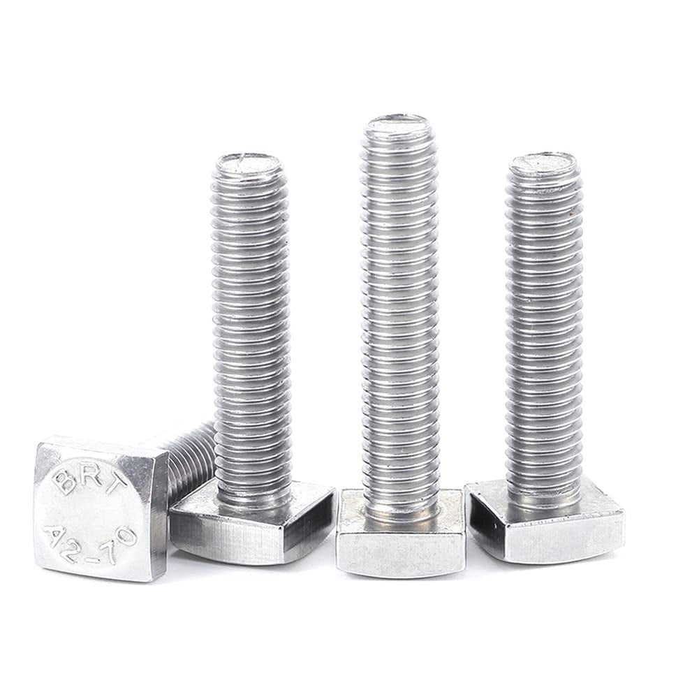 1 Pcs 304 Stainless Steel Square Head Structural Bolts Screws M12x25mm.