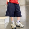 thumbnail image 4 of TBWNWG Boys Denim Shorts for Big Kids with Elastic Waistband and Pockets – Casual Summer Playwear for Everyday Adventures, 4 of 6