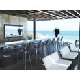 thumbnail image 2 of Plata Import Kong Metal Stool King Counter Height Stool 26 Inch Arm Chair Polished Stainless Steel Round Back Barstool, 2 of 2