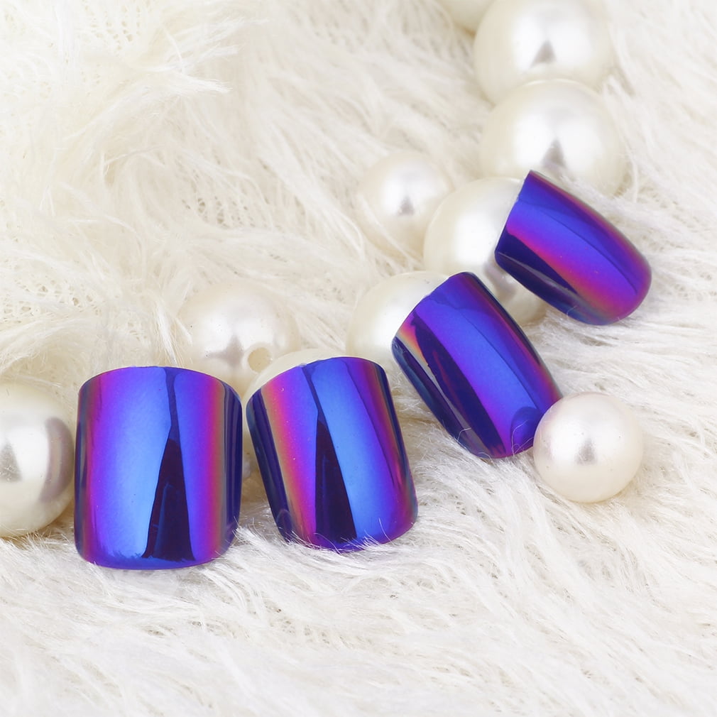 Laser ColorChanging False Nails Charming Artificial Acrylic Nail Uv