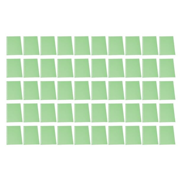 50 protectores de hojas de papel mate A5, 20 agujeros, plástico PP para presentaciones, color verde