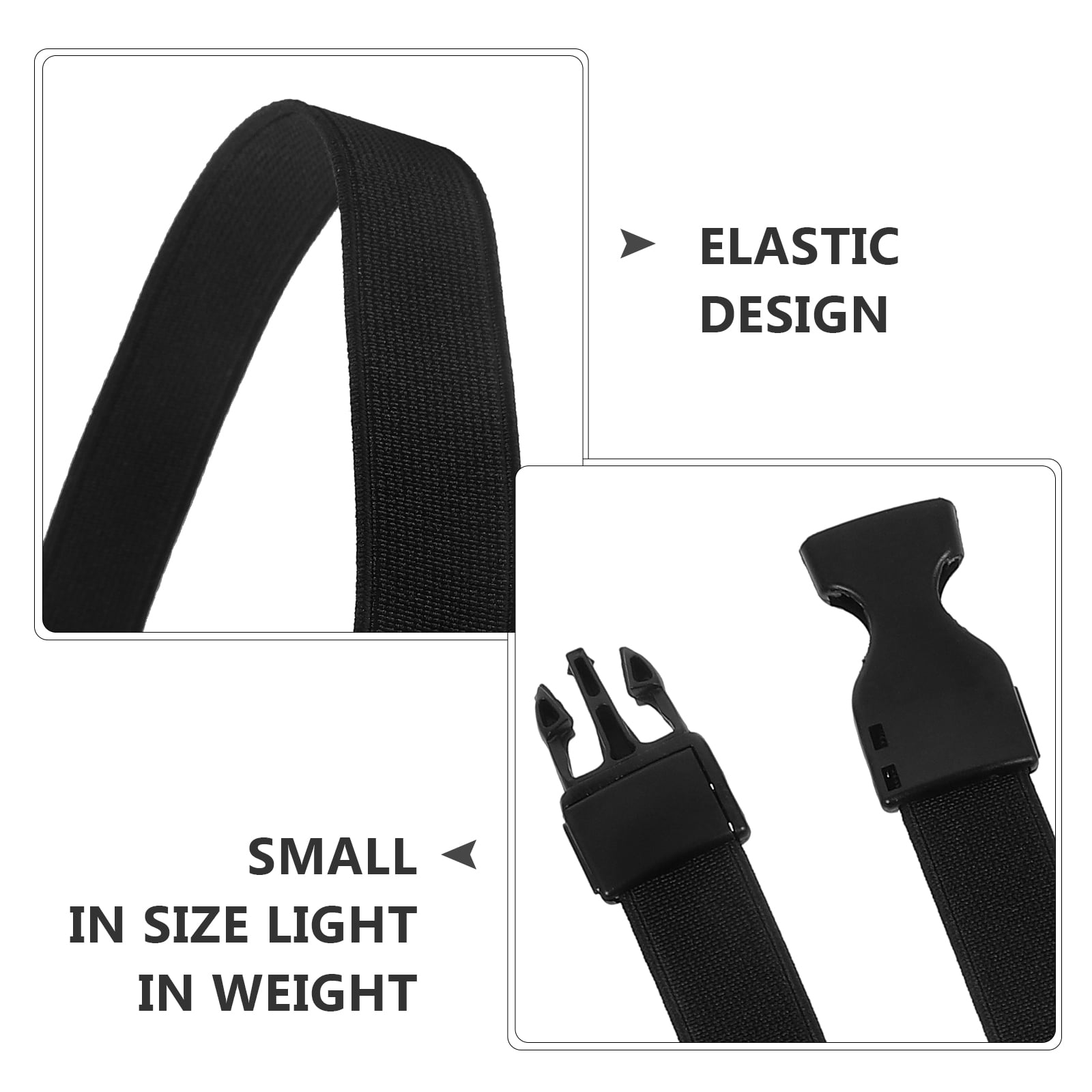 Supvox Trash Can Band Black Elastic for Versatile Use and Reliable Hold 15Pcs