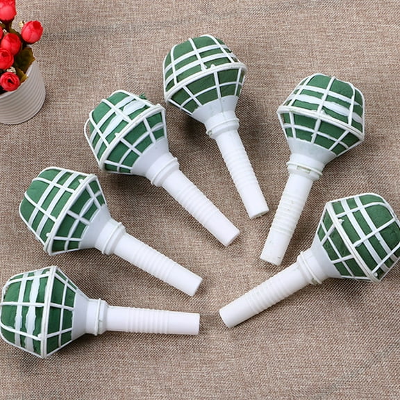 HEMOTON Floral Handle Bouquet Base for Wedding Decorations in Assorted Colors Plastic Compact Size Lightweight