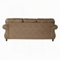 thumbnail image 3 of Modern Minimalist Faux Leather Loveseat 85cm for Living Room, 3 of 10