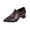 Brown, variant on Willtoo Block Heel Loafers Pumps for Women Pointed Closed Toe Low Heel Ankle Booties Faux Leather Suede Slip On Casual Shoes Non‑Slip Comfort Dress Boots