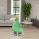 thumbnail image 1 of Taburete con ruedas bajo Taburete corto con respaldo Silla giratoria de 360 degree Taburete con ruedas pequeño Asiento de cuero PU resistente al desgaste Verde perfecl Asiento rodante bajo, 1 of 8