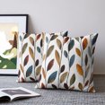 thumbnail image 2 of Watercolor Botanical Pillow Covers 26x26 Set of 2, Rustic Farmhouse Leaves Plants Throw Pillow Covers Decorative Couch Cushion Cover, Microfiber Soft Square Pillowcases for Bedroom Living Room Sofa, 2 of 9
