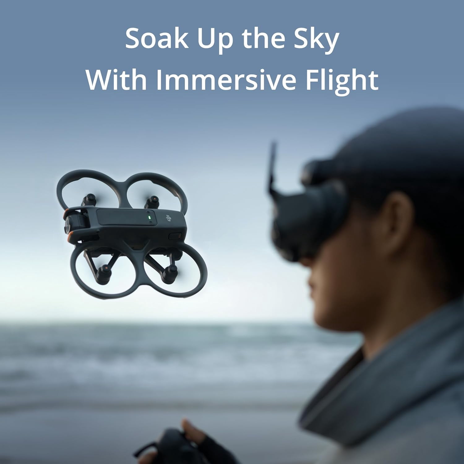 DJI Avata 2 Fly More Combo (3 Batteries), FPV Drone with Camera 4K, Immersive Experience, One-Push Acrobatics, Built-in Propeller Guard, 155° FOV, Camera Drone  With 128gb