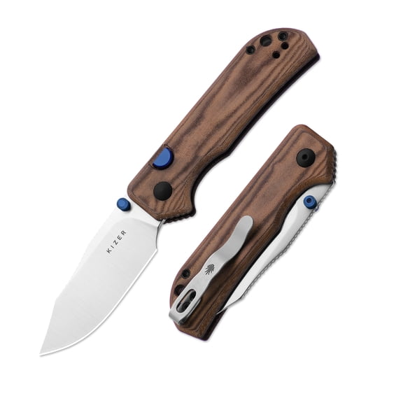 Kizer Nice Guy EDC Folding Pocket Knife AEB-L Blade Micarta Handle V3011BCA1