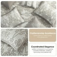 thumbnail image 5 of Nanshing Dilma 9 Piece Traditional Scroll Comforter Set, Smoke Grey, California King, 5 of 14