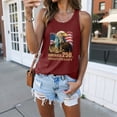 thumbnail image 2 of UngA 250 Anniversary USA Tank Tops 250th Independence Day American Flag Shirt 250 Years 4th of July Sleeveless Womens T Shirts (Wine,L), 2 of 8