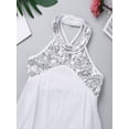 thumbnail image 7 of renvena Kids Big Girls Halter Sequins Lyrical Latin Dance Figure Skating Costume Dresses, 7 of 7