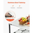 thumbnail image 6 of VEVOR Outdoor Grill Cart, 31.5 x 24.0 inch Stainless Steel Tabletop Size Grilling Table, Outdoor Cooking Table with 4 Wheels & Side Handle, Two Mesh Shelves, BBQ Prep Tables for Patio, Garden, 6 of 9