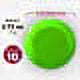 DISCOUNT PROMOS Frisbees 9.25 inch. Set of 10, Bulk Pack - Fun Outdoor Games for Adults and Family - Neon Green