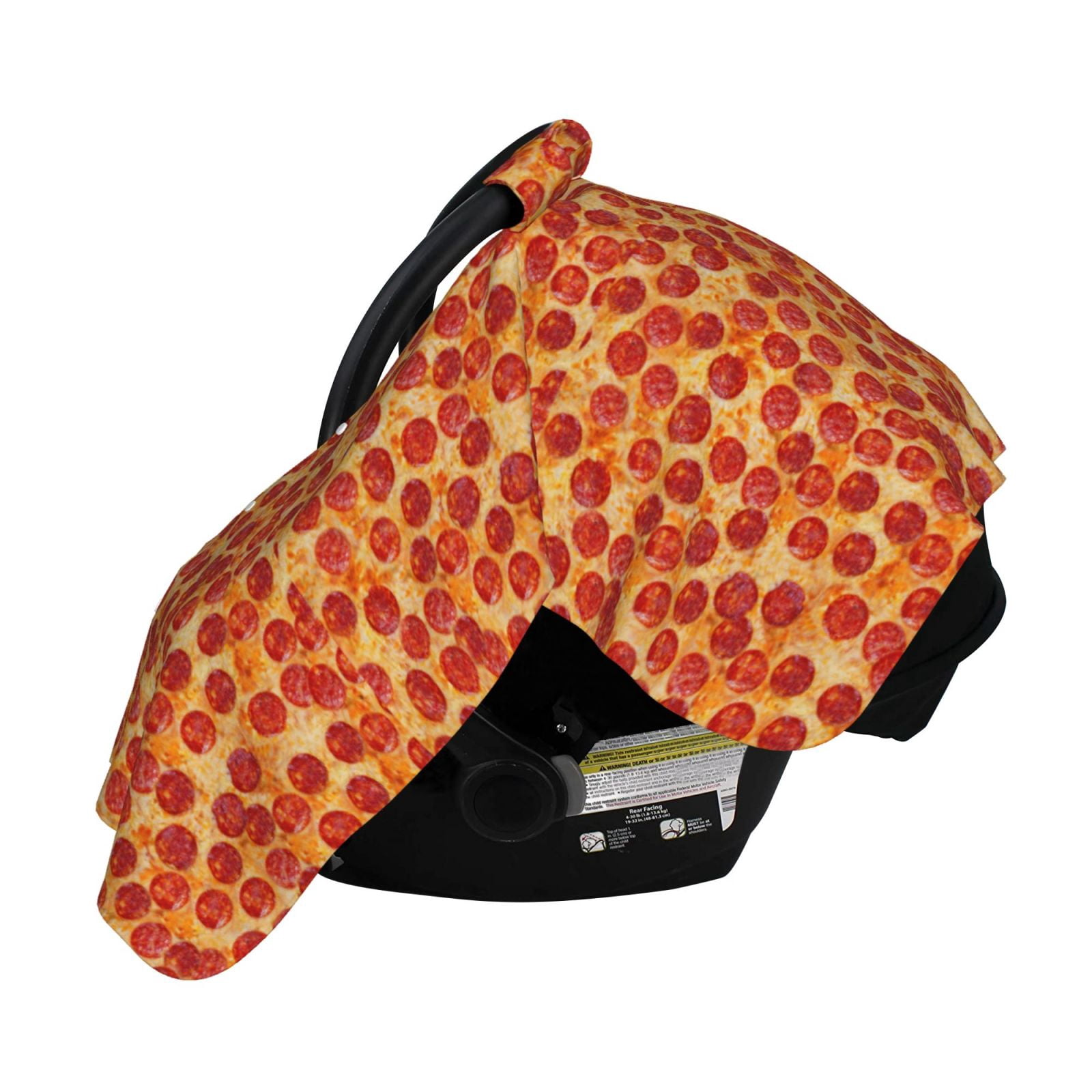 Naloa Pizza Baby Car Seat Cover, Breathable Baby Carrier Cover, Multiuse Baby Carrier Cover & Nursing Breastfeeding Cover