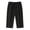 Black, variant on GHENge Womens Loose Fit Capri Pants Summer Cool Breathable Elastic Pants Waist Drawstring Zipper 3 Pockets Casual Daily Wear Cropped Trousers,XXXXL