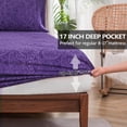 thumbnail image 4 of King Size Bed Sheets Set PC Soft Cooling Thread Count Microfiber Printed Sheet Deep Pocket Breathes Better Machine Washable Tropical Palm Tree Fronds Patterned Double, 4 of 7