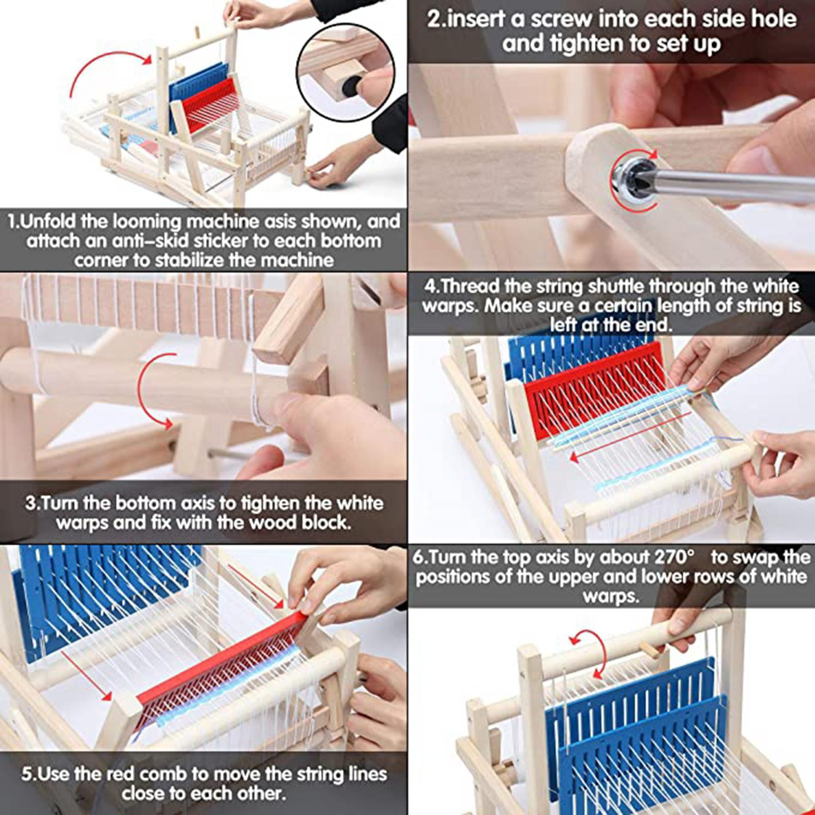 Wooden Traditional Weaving Loom Educational Toys for Kids Children -Knitting Toys