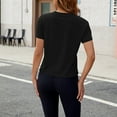 thumbnail image 4 of Aloohaidyvio Womens Slim Fit Cotton Crop Tops Short Sleeve Yoga Shirts Casual Athletic Running T Shirts, 4 of 7
