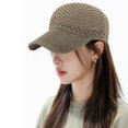 thumbnail image 1 of Gorra de béisbol de malla transpirable para mujer | Sombrero de protección solar de verano | Visera de nailon ajustable | Gorra ligera para deportes al aire libre | Multicolor de moda | 59x14x8.5cm, 1 of 5