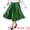 Green, variant on Women's Plus Size Elastic High Waist Metallic Pleated Skirt 3X Black