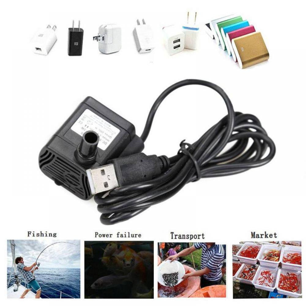 USB Mini Submersible Fountain Water Replacement Pump for Aquarium Fish Fountain Small Fish Tank Pet Water Dispenser