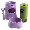 thumbnail image 1 of HEVIRGO Waste Bag Dispenser Convenient Environmental Friendly Plastic Pet Dog Poo Bag Holder for Outdoor Purple Plastic, 1 of 8