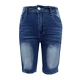 thumbnail image 6 of Hienoo Women's Jean Shorts Stretch Slim Fit Denim Bermuda Shorts with Pocket, Sizes S-XXL, 6 of 8