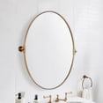 thumbnail image 2 of MOON MIRROR Gold Oval Pivot Mirror, Oval Vanity Mirror for Wall,Stainless Steel Bathroom Mirror ( Overall 25.75" x 30"), 2 of 6