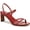 Crimson Red, variant on Women's Marcela Ankle Strap Heel Sandal Crimson Red Leather 8.5M