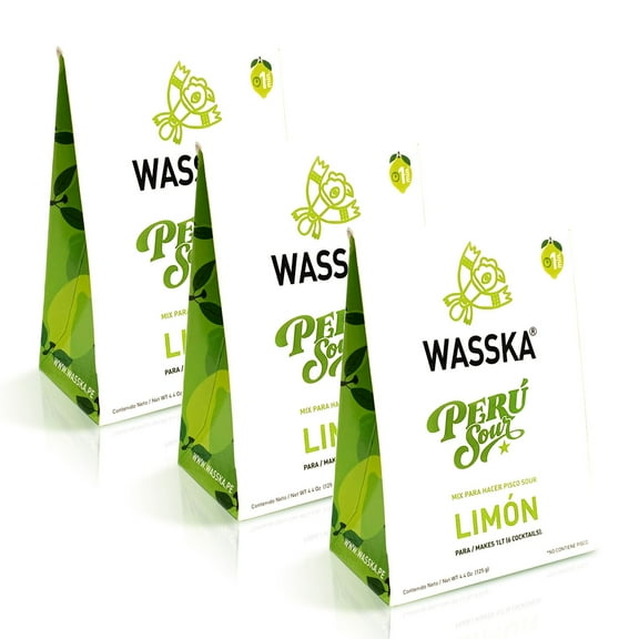 Wasska Peruvian Pisco Sour Mix Limon 3 Pack