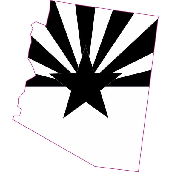 7inx8in Die Cut Arizona State Flag Bumper Sticker Decal Vinyl Window Stickers Car Decals