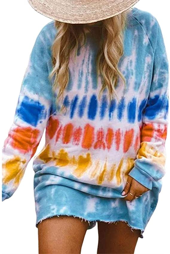 Tie dye hoodie dress walmart Clearance