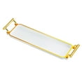 thumbnail image 1 of Bandeja para servir, organizador de baño rectangular con asas, bandeja para servir tazas de café, almacenamiento de joyas para hotel, salón de belleza blanca, 1 of 8